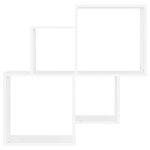 Mensola da Parete a Cubo Bianca 80x15x78,5 cm in Multistrato