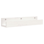 Mensole da Parete 2 pz Bianco 50x12x9cm Legno Massello di Pino