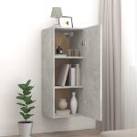 Mobile Pensile Muro Grigio Cemento 34,5x34x90 Legno Multistrato