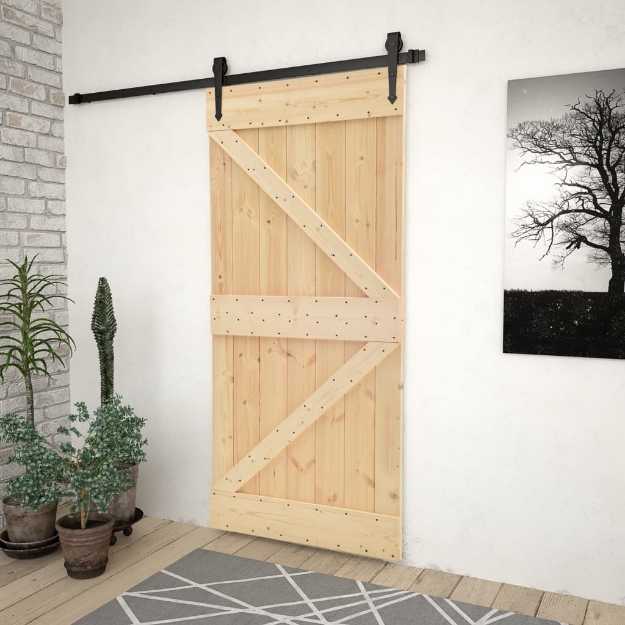 Porta 80x210 cm in Legno Massello di Pino