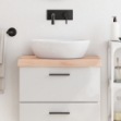 Piano Bagno 60x30x6 cm in Legno Massello Non Trattato
