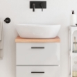 Piano Bagno Marrone Chiaro 40x40x4 cm Legno Massello Trattato