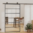 Porta Scorrevole e Kit Montaggio Vetro ESG Alluminio 102x205cm