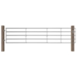 Cancello da Giardino in Acciaio 5 Sbarre (150-400)x90cm Argento