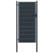 Cancello per Recinzione in PVC e Acciaio 100x124 cm Antracite