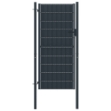 Cancello per Recinzione in PVC e Acciaio 100x204 cm Antracite