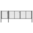 Cancello per Giardino in Acciaio 400x75 cm Antracite