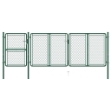 Cancello per Giardino in Acciaio 125x395 cm Verde