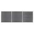 Pannello di Recinzione in WPC 526x186 cm Grigio