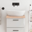 Piano Bagno 40x60x4 cm in Legno Massello Non Trattato