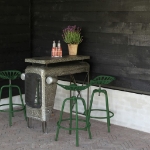 Esschert Design Sedia da Bar con Sedile Trattore Verde