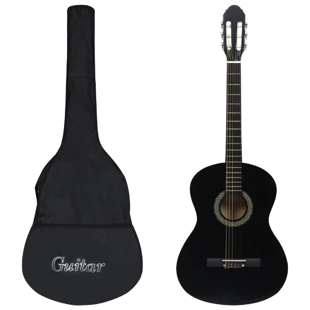 Chitarra Classica per Principianti con Custodia Nera 4/4 39"