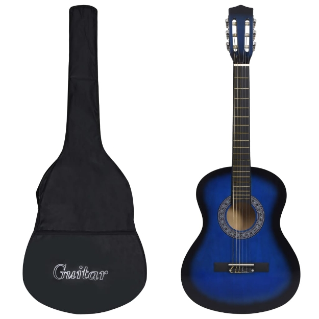 Chitarra Classica per Principianti con Custodia Blu 3/4 36"