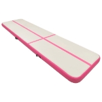 Tappetino Ginnastica Gonfiabile con Pompa 800x100x20cm PVC Rosa