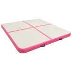 Tappetino Ginnastica Gonfiabile e Pompa 200x200x10 cm PVC Rosa