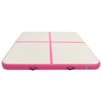 Tappetino Ginnastica Gonfiabile e Pompa 200x200x10 cm PVC Rosa