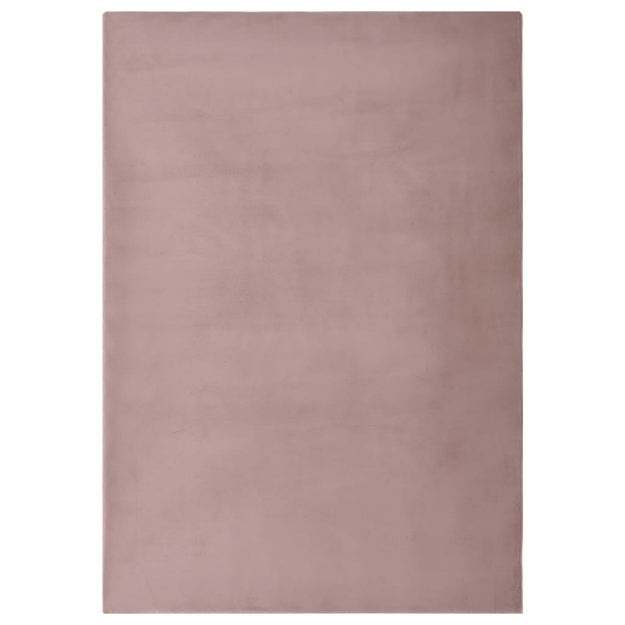 Tappeto in Pelliccia di Coniglio Finto 180x270 cm Rosa Anticato