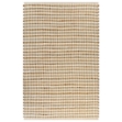 Tappeto in Iuta Intrecciato a Mano 120x180cm Naturale e Bianco