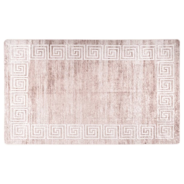 Tappeto Lavabile Beige 120x170 cm Antiscivolo