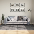 Tappeto Pelo Corto HUARTE Morbido Lavabile Antracite 160x230 cm