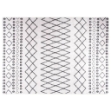 Tappeto Lavabile Nero e Bianco 150x230 cm Antiscivolo