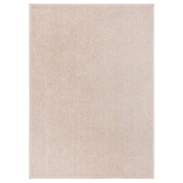 Tappeto a Pelo Corto 140x200 cm Beige Scuro