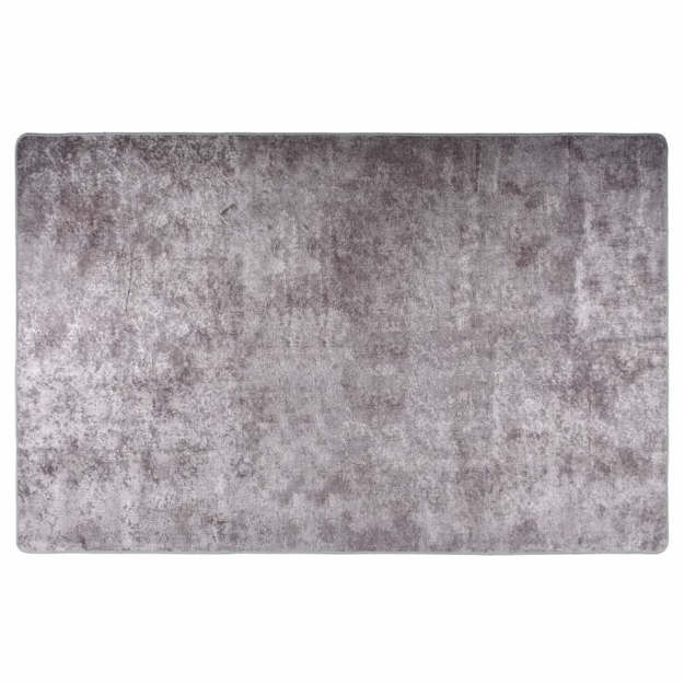 Tappeto Lavabile 80x150 cm Grigio Antiscivolo