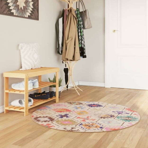 Tappeto Lavabile Multicolore Ø 120 cm Antiscivolo