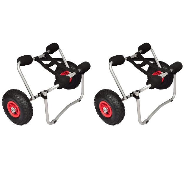 Carrello per Kayak 2 pz Alluminio