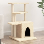 Albero per Gatti con Tiragraffi in Sisal Crema 83,5 cm