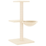 Albero per Gatti con Tiragraffi in Sisal Crema 72 cm