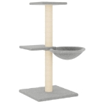 Albero per Gatti con Tiragraffi in Sisal Grigio Chiaro 72 cm