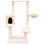 Albero per Gatti con Tiragraffi in Sisal Crema 94,5 cm