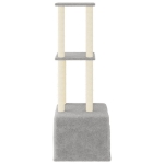 Albero per Gatti con Tiragraffi in Sisal Grigio Chiaro 133,5 cm