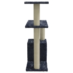 Albero per Gatti con Tiragraffi in Sisal Grigio Scuro 70 cm