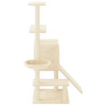 Albero per Gatti con Tiragraffi in Sisal Crema 130,5 cm