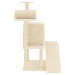 Albero per Gatti con Tiragraffi in Sisal Crema 110,5 cm