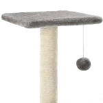 Albero per Gatti con Tiragraffi in Sisal 65 cm Grigio