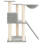 Albero per Gatti con Tiragraffi in Sisal Grigio Chiaro 83 cm