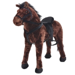 Cavallo in Peluche in Piedi Marrone Scuro XXL