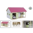Kids Globe Scuderia con 2 Box per Cavalli e Ripostiglio 1:32 Rosa