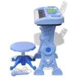 Gioco Bambini Tastiera con Sgabello/Microfono 37 Tasti Blu