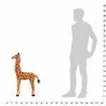 Giraffa in Peluche in Piedi Marrone e Gialla XXL