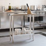 Tavolo da Lavoro da Cucina 82,5x30x85cm in Acciaio Inossidabile