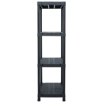 Scaffale Nero 200 kg 80x40x138 cm in Plastica