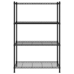 Scaffale a 4 Livelli 90x35x137 cm Nero 200 kg