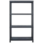 Scaffali 2 pz 200 kg 80x40x138 cm Nero in Plastica