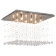 Lampadario con Perle di Cristallo a Cubo Argento G9