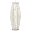 Lampadario da Soffitto Bianco in Salice 40 W 23x55 cm Ovale E27