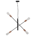 Lampada da Soffitto con Lampadine 2 W Nero e Rame E27